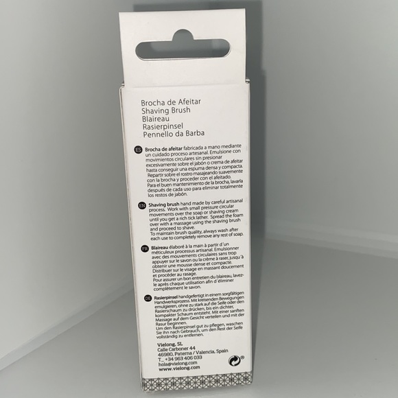 NIB- Men’s Vielong Natural Shaving Brush - Picture 3 of 4